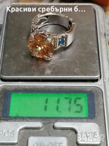 Масивен сребърен пръстен с камъни, снимка 8 - Пръстени - 49828875