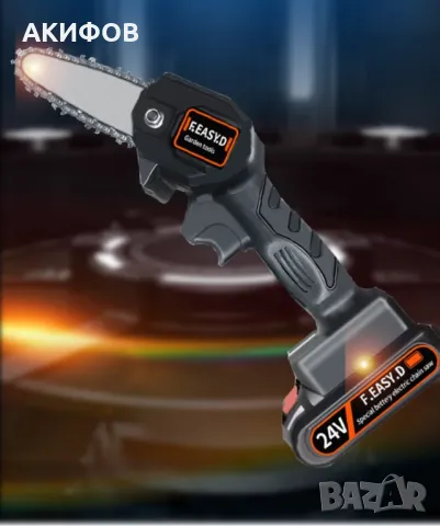 15см -  Ръчен електрически верижен трион от закалена стомана с Две батерии !, снимка 2 - Други инструменти - 49332402