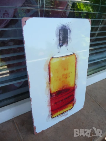 Метална табела уиски Bulleit Bourbon бутилка пълна бандерол бар дискотека, снимка 2 - Рекламни табели - 50902423