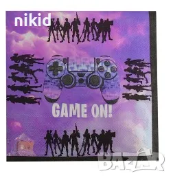 Fortnite Фортнайт Game on 10 парти салфетки рожден ден, снимка 2 - Други - 26984903