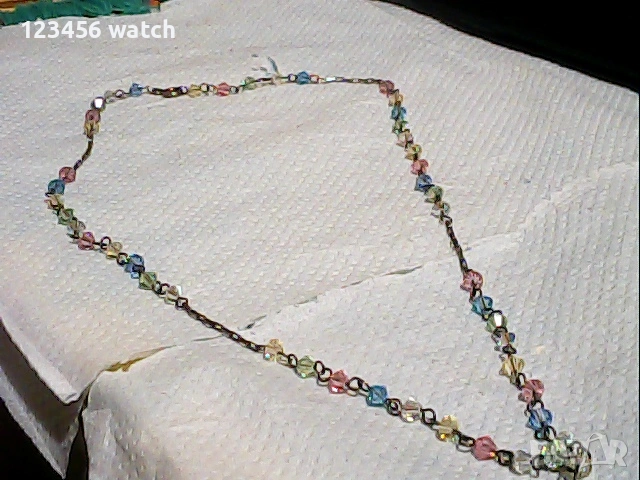 красиво среберно колие 925сес кристали