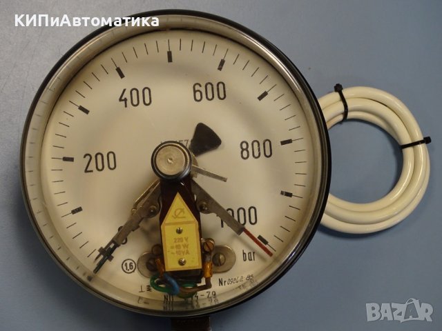Ел. контактен манометър VEB ф160 1000Bar 220V