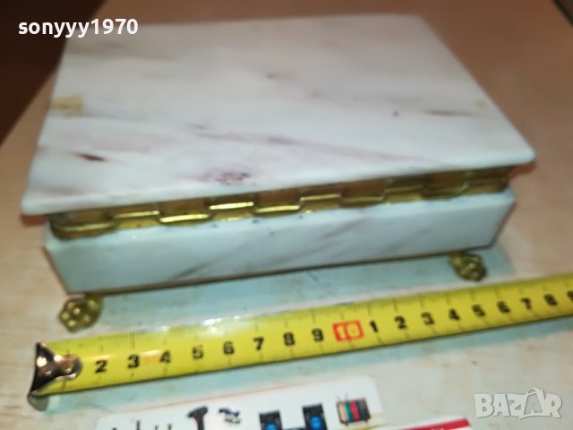 МРАМОРНА КУТИЯ С ОБКОВ 1101231100, снимка 11 - Антикварни и старинни предмети - 39263979