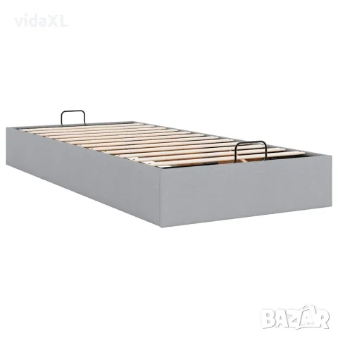 vidaXL Османска рамка за легло без матрак, светлосива, 80x200 см, плат, снимка 9 - Спални и легла - 56146995