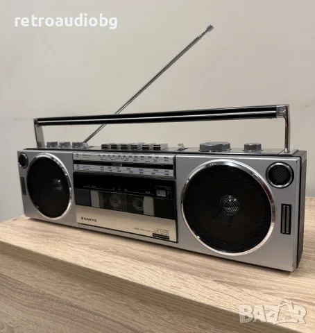 🔈Ретро мини радиокасетофон Sanyo M7130L - Boombox - профилактиран🔈, снимка 2 - Радиокасетофони, транзистори - 56034862