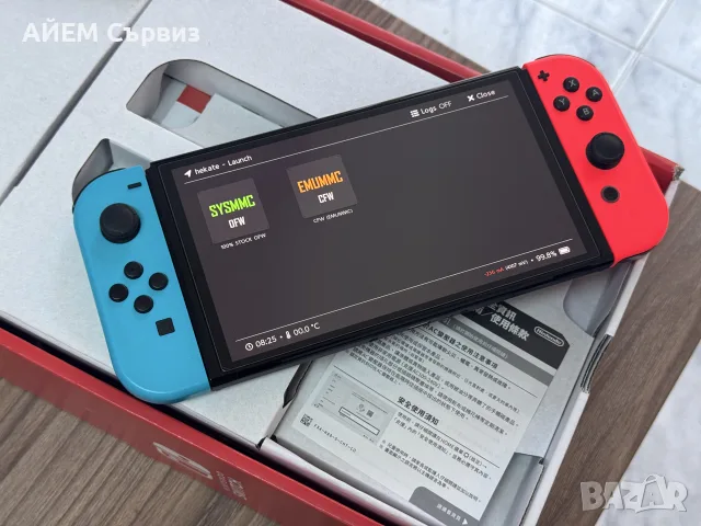 Nintendo Switch с поставен чип и 256Gb