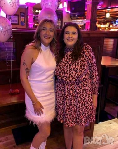 Бяла рокля с пера уникална сватба кръщене , снимка 6 - Рокли - 30859043