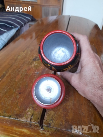 Стара дървена кутия,хохлома #12, снимка 7 - Други ценни предмети - 52309750