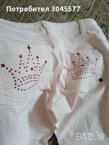 Дънки с камъни Сваровски S размер, снимка 5 - Дънки - 50983901