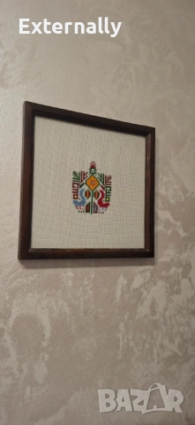 Гоблен „Богинята майка с две птици“, снимка 4 - Гоблени - 53088524