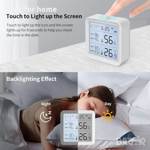 Bluetooth хигрометър, стаен термометър  oт Yasorn, снимка 6 - Друга електроника - 50916928