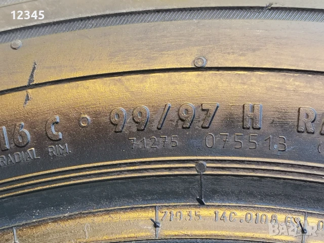 195/60R16C semperit 8мм грайфер-№287, снимка 8 - Гуми и джанти - 50726052