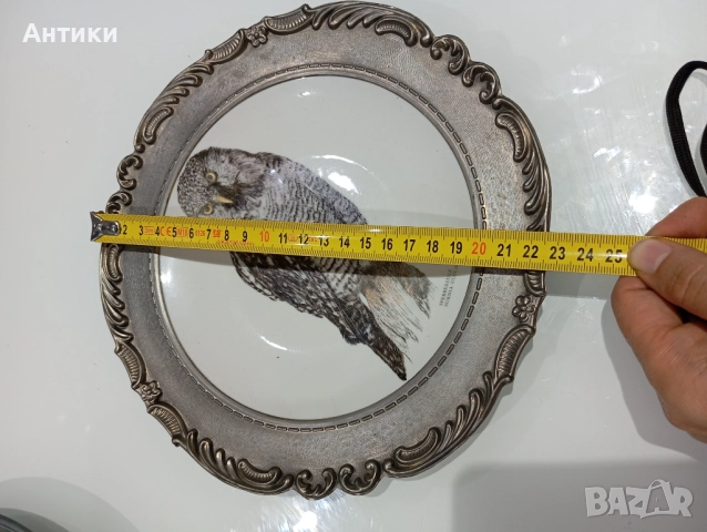 Порцеланова колекционерска чиния за стена с печати , снимка 11 - Чинии - 52563891