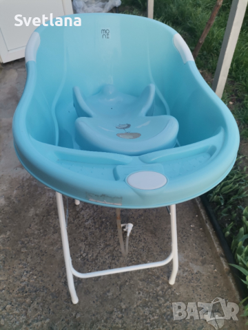 Бебешко корито със стойка и стойка за бебето за къпане , снимка 2 - За банята - 44516824