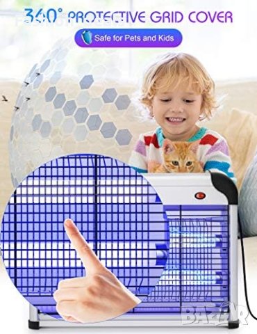 Нов Електрически 20W капан убиец за мухи комари Дом градина , снимка 2 - Други стоки за дома - 41892583