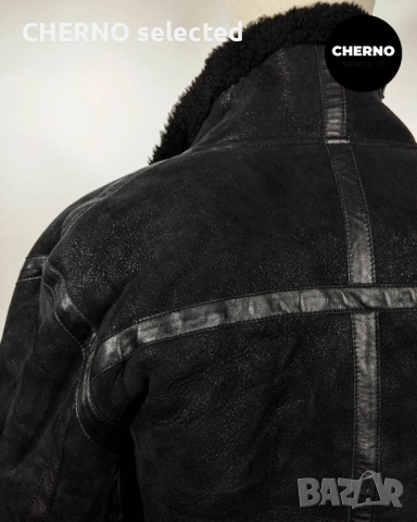 Мъжко бомбър яке от естествена агнешка кожа•кожух LEVI'S MADE & CRAFTED Shearling Bomber – M•L, снимка 14 - Якета - 53663962
