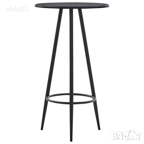vidaXL Бар маса, черна, 60x107,5 см, МДФ（SKU:281543）