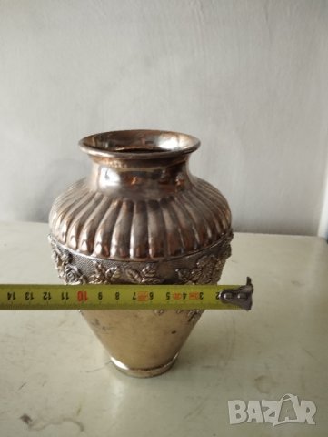 посребрена метална ваза в стил арт деко, снимка 3 - Други ценни предмети - 41930071