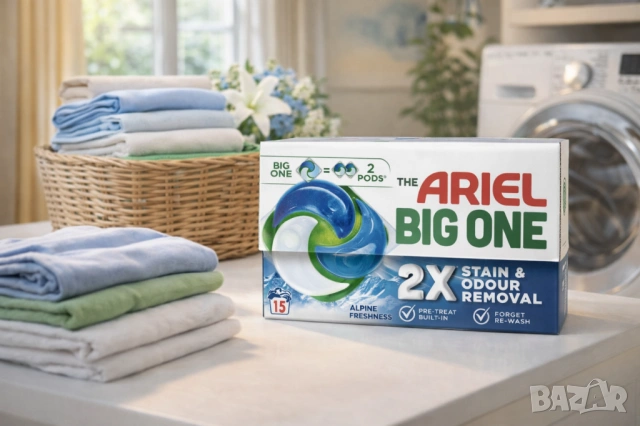 Ariel The Big One PODS® за пране Alpine Fresh 15 бр