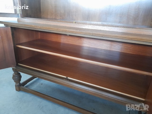 Шкаф с витрина Масив, снимка 7 - Гардероби - 21613117