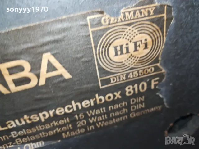 SABA 810F X2 VINTAGE-MADE IN WEST GERMANY 0311241641, снимка 17 - Тонколони - 47823987