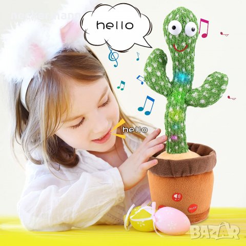 Интерактивна забавна играчка пеещ и танцуващ кактус, снимка 3 - Музикални играчки - 35820567
