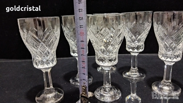 Кристални чаши руски кристал, снимка 3 - Антикварни и старинни предмети - 33682458