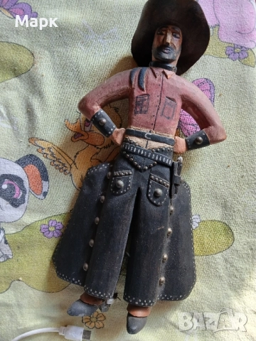 Старинна фигура Вакеро дърво, снимка 5 - Антикварни и старинни предмети - 51870473