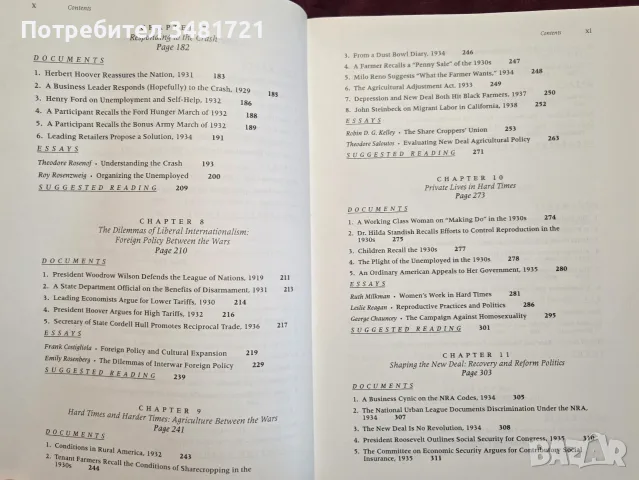 Major Problems in American History 1920-1945. Documents and Essays, снимка 4 - История, политика и общество - 55822129