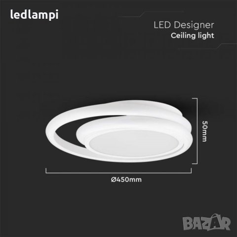 LED Плафониера 38W Бяла Неутрално Бяла Светлина, снимка 2 - Лампи за таван - 41382916