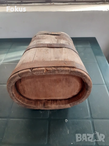 Стар дървен съд примитив бъкел бъклица ведро, снимка 4 - Антикварни и старинни предмети - 53291450