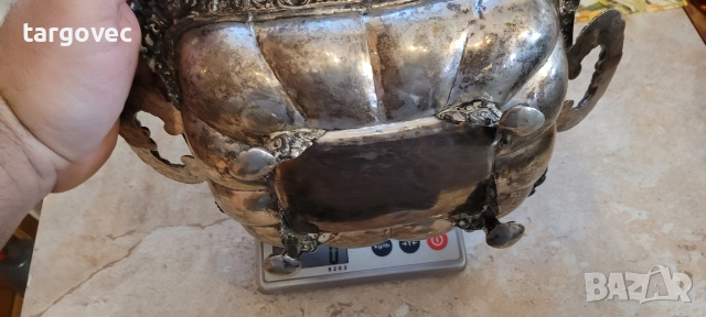 Сребърна фруктиера 306 г, снимка 5 - Антикварни и старинни предмети - 52946337