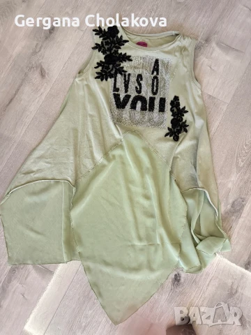 Туника в зелено и черно 