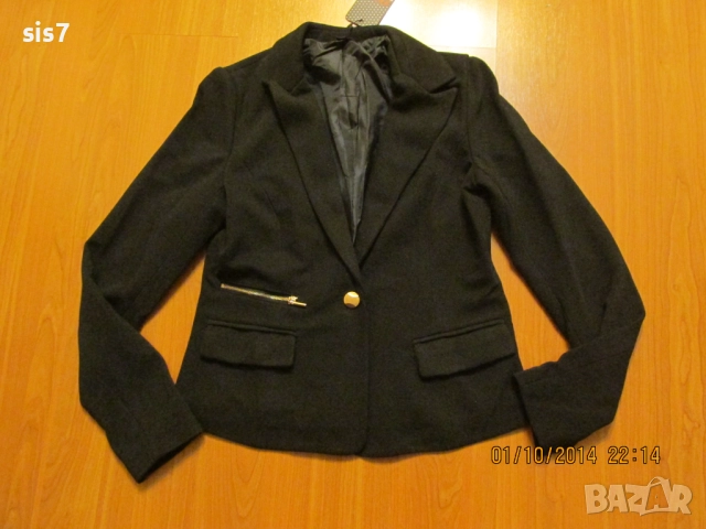 ново черно сако размер М внос от Англия, снимка 2 - Сака - 51946642