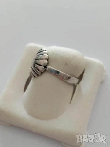 Сребърен пръстен мида, снимка 2 - Пръстени - 53464236