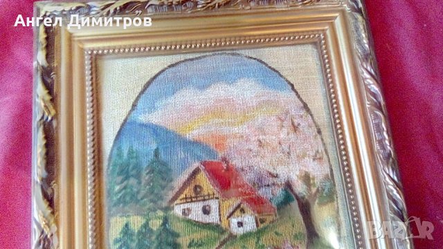 Красив гоблен ръчна изработка , снимка 3 - Декорация за дома - 38854541