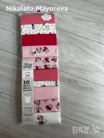 10бр бодита с къс ръкав 0-3м за момиче