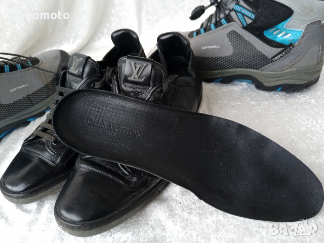 Limited Edition КАТО НОВИ LOUIS VUITTON® ORIGINAL LV TRAINER 100% BLACK LEATHER SNEAKER 39 - 40, снимка 12 - Ежедневни обувки - 44572285