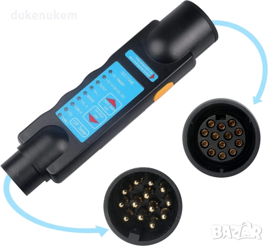 Тестер за електрически вериги на ремаркета – 13 pin, 12V