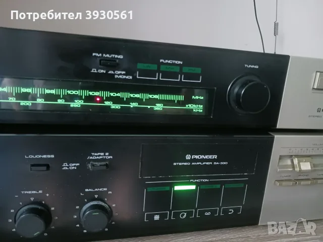 Сет усилвател и тунер pioneer sa 330 tuner TX 530L, снимка 3 - Ресийвъри, усилватели, смесителни пултове - 55333686