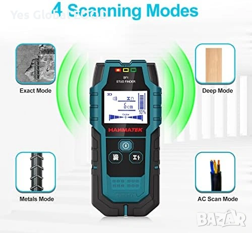 HANMATEK SF1 стенен скенер детектор кабели, снимка 2 - Друга електроника - 53604181