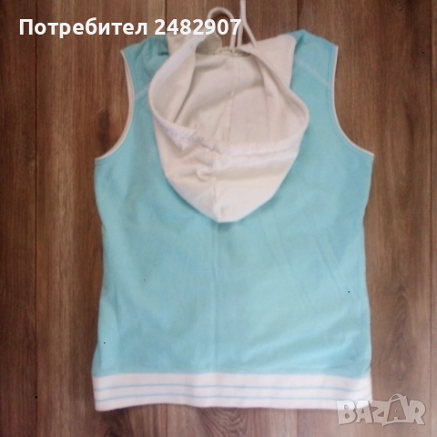 Дамско елече с качулка, снимка 7 - Елеци - 52107086