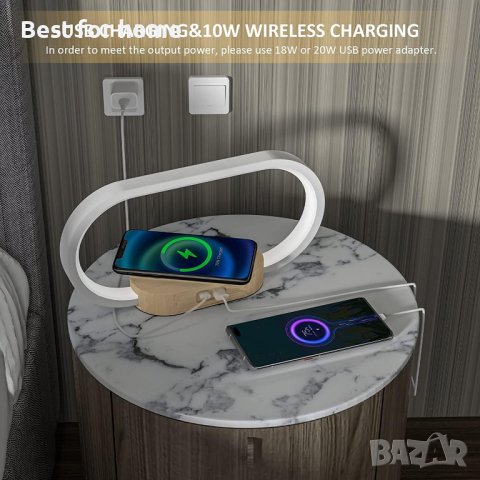 Настолна Лампа с Безжично зареждане WA09, снимка 3 - Настолни лампи - 41635253