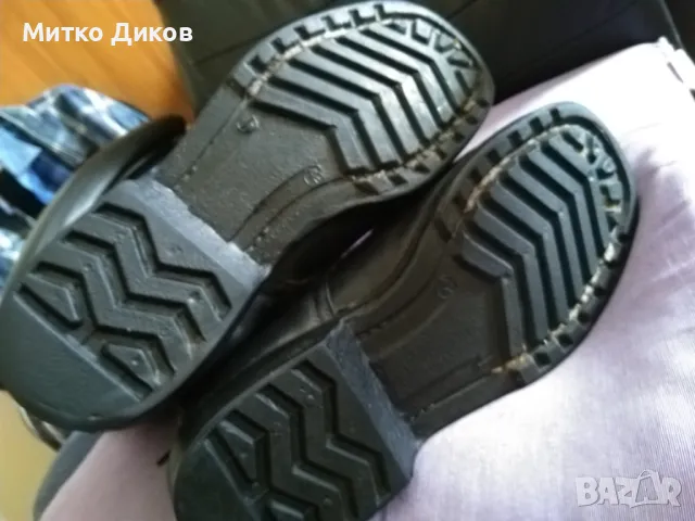 Кубинки офицерски шита подметка естеств. кожа черни от соца отлично състояние I качество размер №42 , снимка 11 - Мъжки боти - 49348902