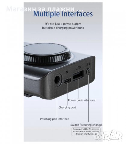 БЕЗЖИЧНА ЕЛЕКТРИЧЕСКА ПИЛА ЗА МАНИКЮР, 35000 ОБОРОТА - код V-201, снимка 7 - Педикюр и маникюр - 34127054