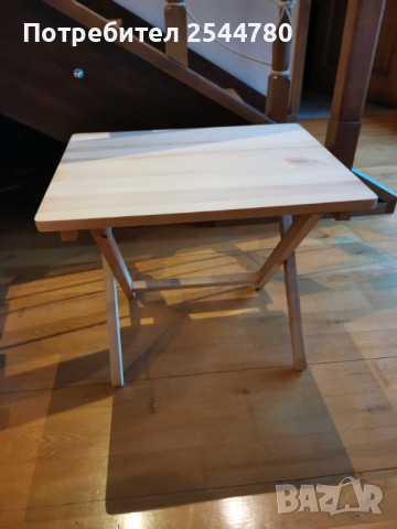 Нова Масичка от естествено дърво сгъваема, снимка 4 - Маси - 36237962