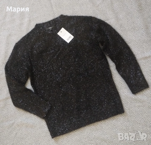 Next плетиво с лъскава нишка размер С, снимка 2 - Блузи с дълъг ръкав и пуловери - 52719226