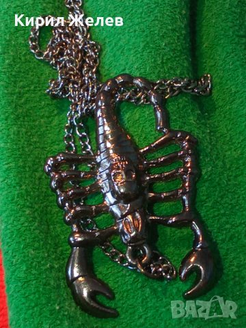 ФИГУРАЛЕН АРТ МЕТАЛЕН МЕДАЛЬОН - СКОРПИОН с ВЕРИЖКА 38811, снимка 4 - Колиета, медальони, синджири - 35273854