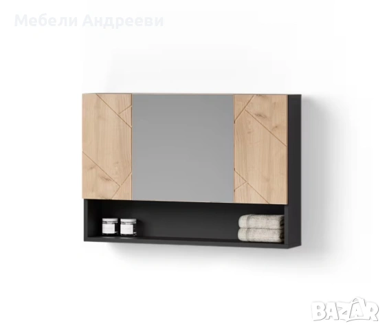 Шкаф за надмивка с огледало Vicco 5204, снимка 6 - Шкафове - 53789006