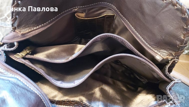 Дамска чанта-естествена кожа, снимка 4 - Чанти - 36167645